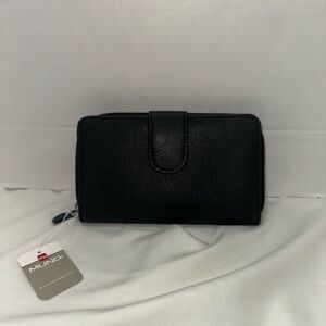 Mundi Classic Black Zip Around Women's Wallet